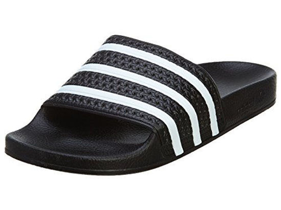 Picture of adidas mens Adilette Slide Sandals , Core Black White Core Black, 11 US