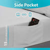 Picture of DREAMCARE Deep Pocket Sheets Microfiber Sheets Bed Sheets Set 4 Piece Bedding Sets Full Size, Light Gray