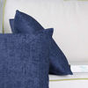 Picture of CaliTime Pack of 2 Cozy Throw Pillow Covers Cases for Couch Sofa Home Decoration Solid Dyed Soft Chenille 16 X 16 Inches Navy Blue