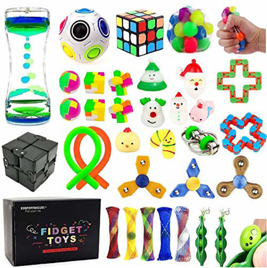 Relieves Stress & Anxiety Fidget Toy for Kids Adults Sensory Fidget Toys Pack Classroom Rewards Prizes Fidget Pack Fidget Pack 2 27 Pack Fidget Toys Set Squeeze Toy 