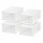 Picture of IRIS USA MSD-1 Compact Stacking Drawer, White, 6 Quart, 4-Pack
