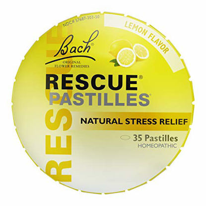 Picture of RESCUE PASTILLES, Homeopathic Stress Relief, Natural Lemon Flavor - 35 Pastilles, 1.7 Ounce