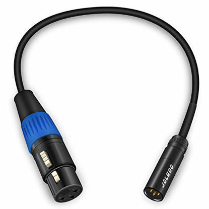 Picture of Mini XLR Male to XLR Female Adapter Cable, 3-pin Mini XLR Male to XLR Female Adapter Cable, for BMPCC 4K Camera Video Assist 4K Sharp 8K, 1 Feet - JOLGOO