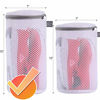 Picture of Kimmama Shoes Wash Bags Sneaker Mesh Washing Cleaning Bag 125gsm Net Fabric Durable and Reusable Wash Bag,Travel Organization Bag (7"×15")