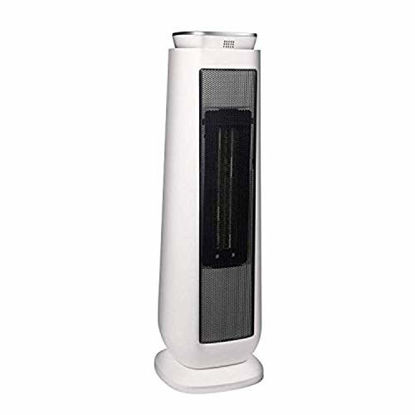 Picture of PELONIS PHTPU1501 Ceramic Tower 1500W Indoor Space Heater with Oscillation, Remote Control, Programmable Thermostat&8H Timer, Tip-Over Switch& Overheat Protect, 7.17 x 7.17 x 22.95 inches, White