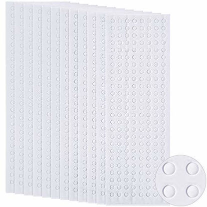 Picture of 2400 Pieces Foam Dots Dual-Adhesive 3D Foam Tapes Foam Pop Dots Adhesive Mount for Craft DIY Art or Office Supplies, 12 Sheets, Round (0.12 inch)