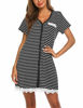 Picture of Ekouaer Nightdress Womens Cotton Sleepwear Short Nightgowns Knit Sleepshirts