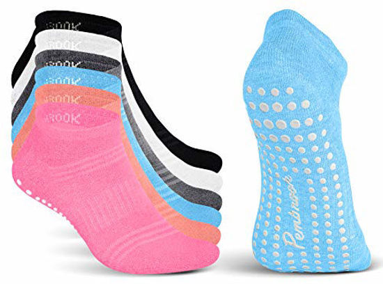 GetUSCart- Grip Socks - L/XL - (6-Pairs) - Black, White, Gray