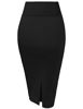 Picture of Womens Premium Stretch Office Pencil Skirt KSK45002 Black Medium