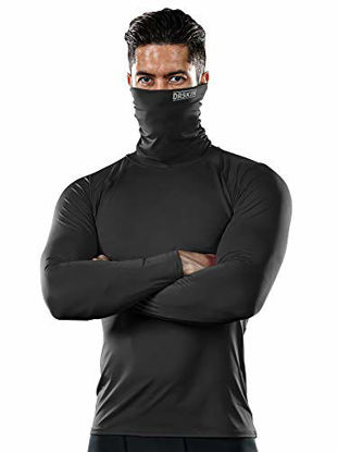 Picture of DRSKIN MASK Turtleneck Compression Shirts Top Dry Sports Baselayer Running Long Sleeve Thermal Cold Men (Turtleneck SB01, M)