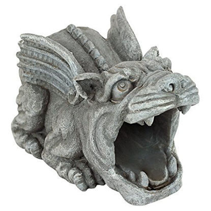 Picture of Design Toscano QM7512079 Roland the Gargoyle Gutter Guardian Rain Downspout Extension Statue, 10 Inch, Polyresin, Full Color,Dimensions: 10"Wx5.5"Dx5.5"H 3 lbs.