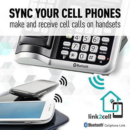 GetUSCart Panasonic Link2Cell Bluetooth Cordless Phone System with
