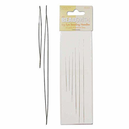 Picture of (6) Assorted Large Eye Beading Needles In 4 Sizes