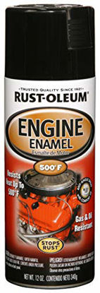 Picture of Rust-Oleum 248932, Gloss Black, 12 oz, Automotive Engine Enamel Spray Paint