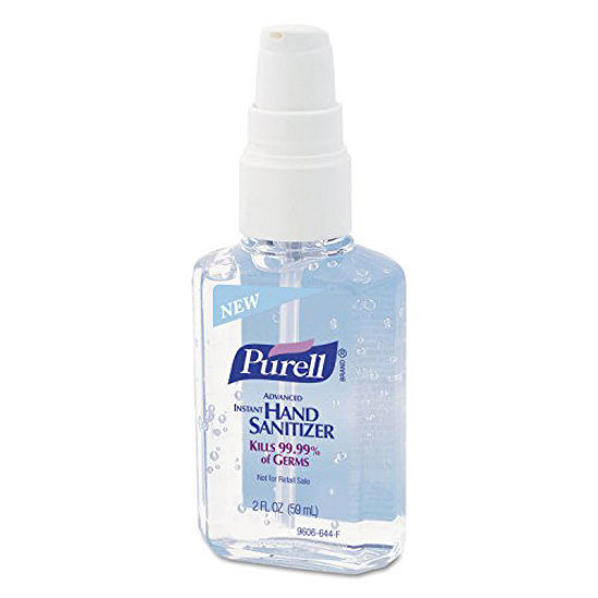Picture of PURELL Advanced Hand Sanitizer Gel, Refreshing Fragrance, 2 fl oz Sanitizer Portable, Travel Sized Pump Bottles (Pack of 24) - 9606-24