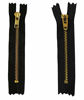 Picture of KGS 5 inch Metal Zipper #5 | Golden Color | 5 pcs/Pack