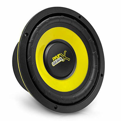 Picture of Pyle Car Mid Bass Speaker System - Pro 5 Inch 200 Watt 4 Ohm Auto Mid-Bass Component Poly Woofer Audio Sound Speakers For Car Stereo w/ 30 Oz Magnet Structure, 2.2 Mount Depth Fits OEM - PLG54, Yellow