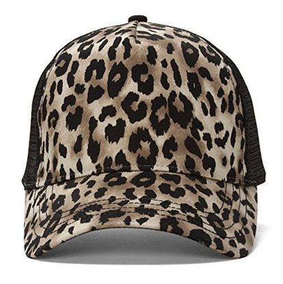 Picture of TOP HEADWEAR Animal Print Fashion Trucker Cap - Brown Cheetah Print