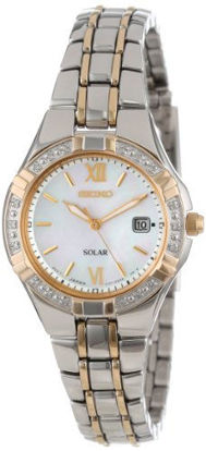 Picture of Seiko Women's SUT068 Dress Solar Classic Diamond-Accented Two-Tone Stainless Steel Watch