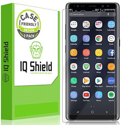 Picture of IQ Shield Screen Protector Compatible with Samsung Galaxy Note 8 (2-Pack)(Case Friendly Version 2) LiquidSkin Anti-Bubble Clear Film