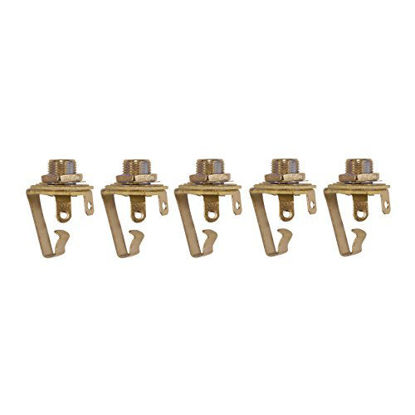 Picture of (5) Pack of 1/4" 6.3mm 1/4 Inch Instrument Guitar Audio Phone Phono Jacks Mono Open Circuit