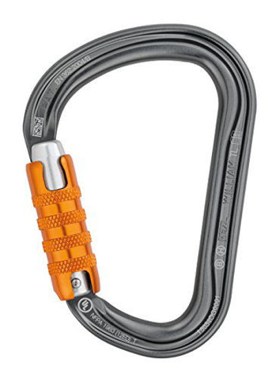 Picture of PETZL M36A TL William Asymmetrical Large Capacity Aluminium Carabiner, Size: Triact-Lock, Grey