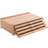 Picture of U.S. Art Supply 4 Drawer Wood Artist Supply Storage Box - Pastels, Pencils, Pens, Markers, Brushes