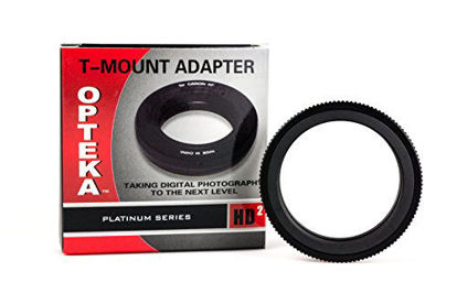 Picture of Opteka T-Mount (T2) Adapter for Canon EF EOS 80D, 77D, 70D, 60D, 60Da, 50D, 7D, 6D, 5D, 5Ds, T7i, T7s, T6s, T6i, T6, T5i, T5, T4i, T3i, T3, T2i, SL2 and SL1 Digital SLR Cameras