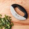 Picture of Mercer Culinary Double Blade Rocking Mezzaluna Knife with Handle, 7 Inch, Stainless Steel
