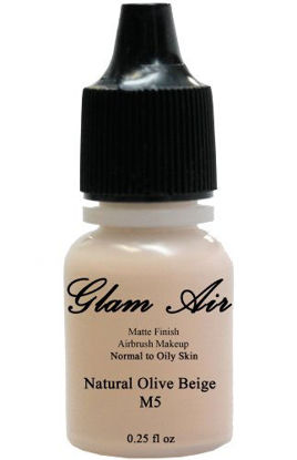 Picture of Glam Air Airbrush Makeup Foundation Water Based Matte M5 Natural Olive Beige (Ideal for Normal to Oily Skin) 0.25oz by Glamair