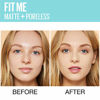 Picture of Maybelline Fit Me Matte + Poreless Liquid Foundation Makeup, Creamy Beige, 1 fl. oz. Oil-Free Foundation
