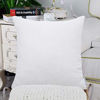 Picture of CaliTime Pack of 2 Cozy Throw Pillow Covers Cases for Couch Sofa Home Decoration Solid Dyed Soft Chenille 20 X 20 Inches True White