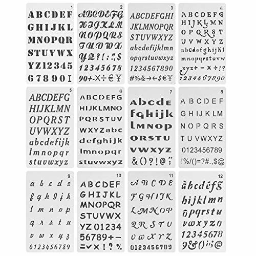 GetUSCart- Mr. Pen- Letter Stencils, 12 Pack, 4 x 7 Inch, Alphabet ...