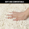 Picture of Cream Bath Mat Soft Shaggy Bathroom Rugs Rugs Luxury Microfiber Washable Bath Rug for Floor Bathroom Bedroom Living Room, 20 x 32 inches