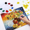 Picture of Acrylic Painting Set with 1 Wooden Easel 3 Canvas Panels30 pcs Nylon Hair Brushes 3 PCS Paint Plates and 2 PCS of 12ml Acrylic Paint in 12 Colors for Acrylic Painting Artist Professional Kit
