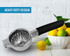 Picture of Zulay Lemon Squeezer Stainless Steel with Premium Heavy Duty Solid Metal Squeezer Bowl and Food Grade Silicone Handles - Large Manual Citrus Press Juicer and Lime Squeezer Stainless Steel (Black)