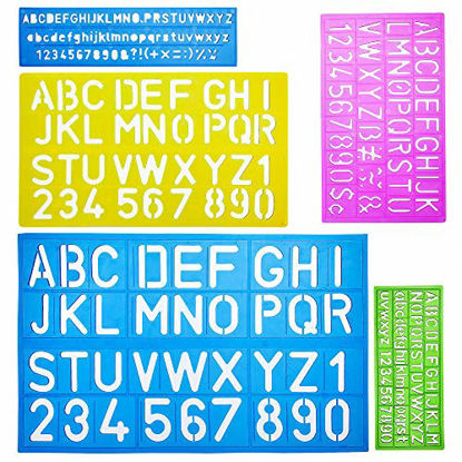 Picture of Mr. Pen Letters and Numbers Alphabet Templates, Letter Stencils, Pack of 5