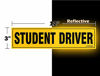 Picture of TOTOMO Student Driver Magnet Sticker - (Set of 2) 12"x3" Highly Reflective Premium Quality Car Safety Caution Sign Student Drivers #SDM02