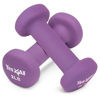 Picture of Yes4All Non-Slip, Hexagon Neoprene Dumbbells - 2lbs Neoprene Dumbbell Set for Muscle Toning, Strength Building, Weight Loss (Purple - Pair)