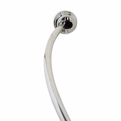 Picture of Zenna Home NeverRust Rustproof Aluminum Tension Mount Curved Shower Rod, Chrome