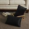 Picture of Decorative Black Small Lumbar Pillow Covers, Cushion Covers Velvet Pillow Covers, Sofa Throw 12x20 Pillow Covers