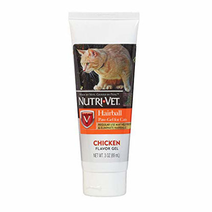 Picture of Nutri-Vet Cat Hairball Support Paw Gel | Hairball Remedy for Cats | Tasty Chicken Flavor | 3 Ounce Tube