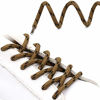 Picture of DELELE 2 Pair Non-slip Outdoor Mountaineering Hiking Walking Shoelaces Round Light Brown Black String Rope Boot Laces Strong Durable Bootlaces-47.24"