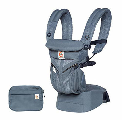 Picture of Ergobaby Omni 360 All-Position Baby Carrier for Newborn to Toddler with Lumbar Support and Cool Air Mesh (7-45 Pounds), Oxford Blue