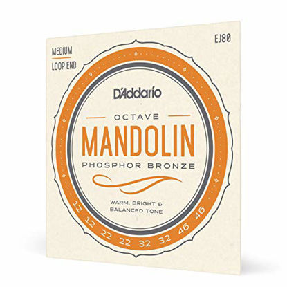 Picture of D'Addario EJ80 Phosphor Bronze Octave Mandolin Strings, Medium, 12-46