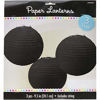 Picture of Amscan 3 Count Black Paper Lanterns