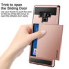 Picture of Vofolen Sliding Cover for Galaxy Note 9 Case Wallet Case Credit Card Holder ID Slot Heavy Duty Protection Dual Layer Protective Hard Shell Hybrid Bumper Armor Case for Samsung Galaxy Note 9 Rose Gold