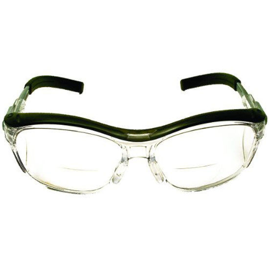 Picture of 3M Safety Glasses with Readers, Nuvo Protective Eyewear, +1.5, ANSI Z87, Clear Lens, Retro Gray Frame, Soft Nose Bridge, Side Shields