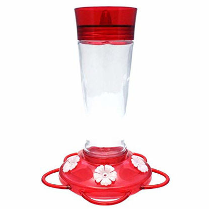 Picture of More Birds Ruby Hummingbird Feeder, Glass Bottle, 5 Feeding Ports, 10-Ounce Nectar Capacity
