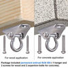 Picture of SELEWARE Innovative 1000 lb Capacity Permanent Antirust SUS304 Heavy Duty Swing Hanger Suspension Hooks with Bolt for Concrete Wooden Sets Playground Porch Indoor Outdoor Seat Trapeze Yoga, Gym
